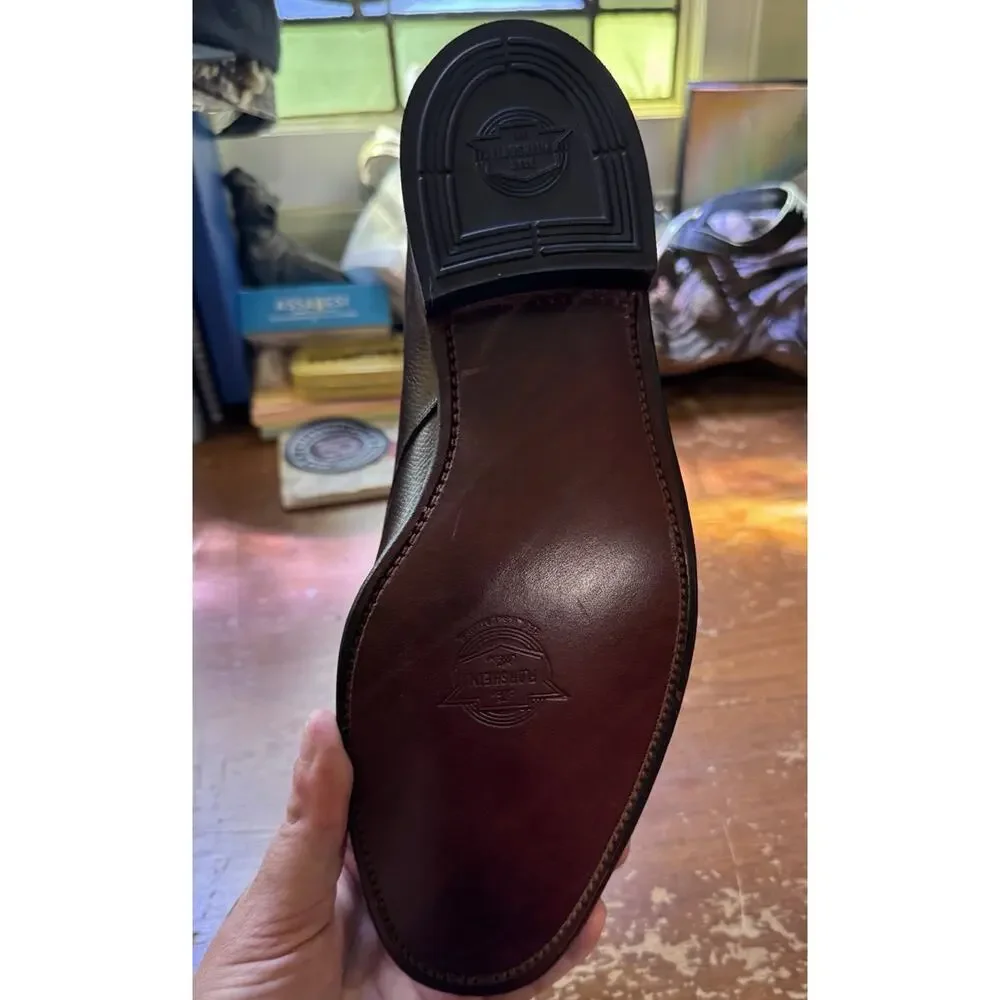 Vintage Deadstock Florsheim 75292 Pebble Grain Leather Shoes Men's 10 D USA Made